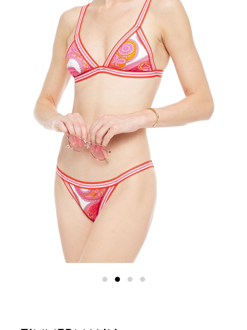 Zimmermann Pink Paisley Triangle Bikini bottom